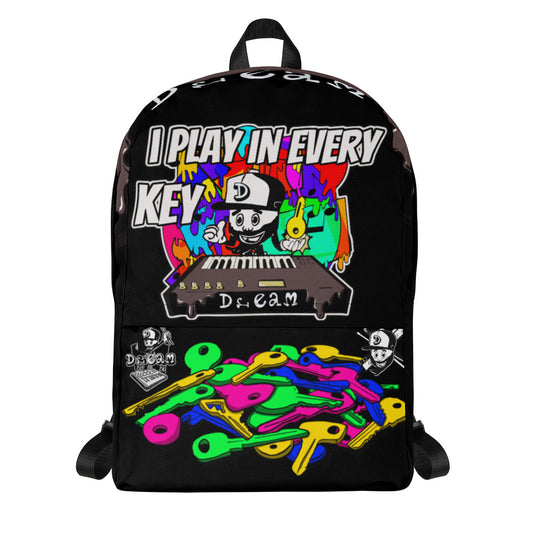 I Play In Every Key Black Backpack