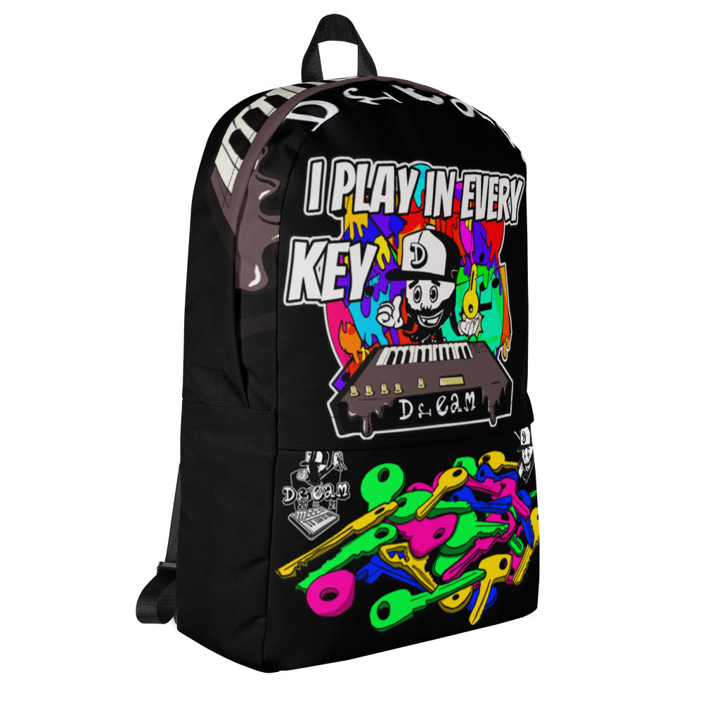 I Play In Every Key Black Backpack