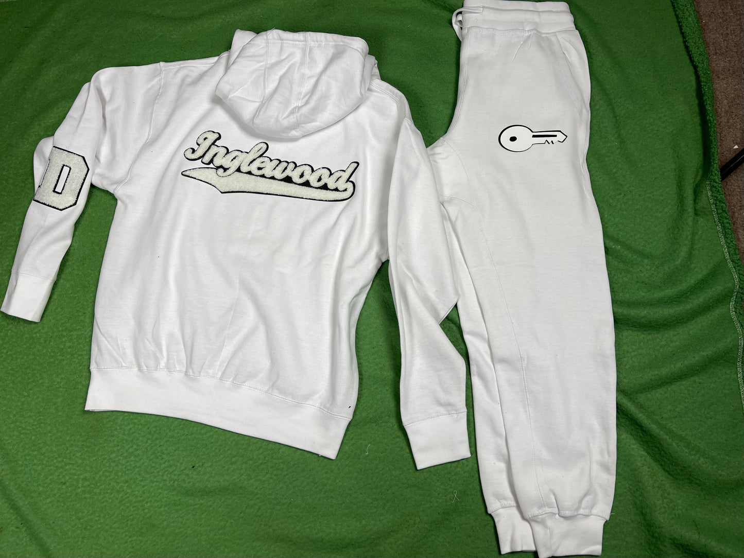 GDE x 777 White Chenille Sweat Suit