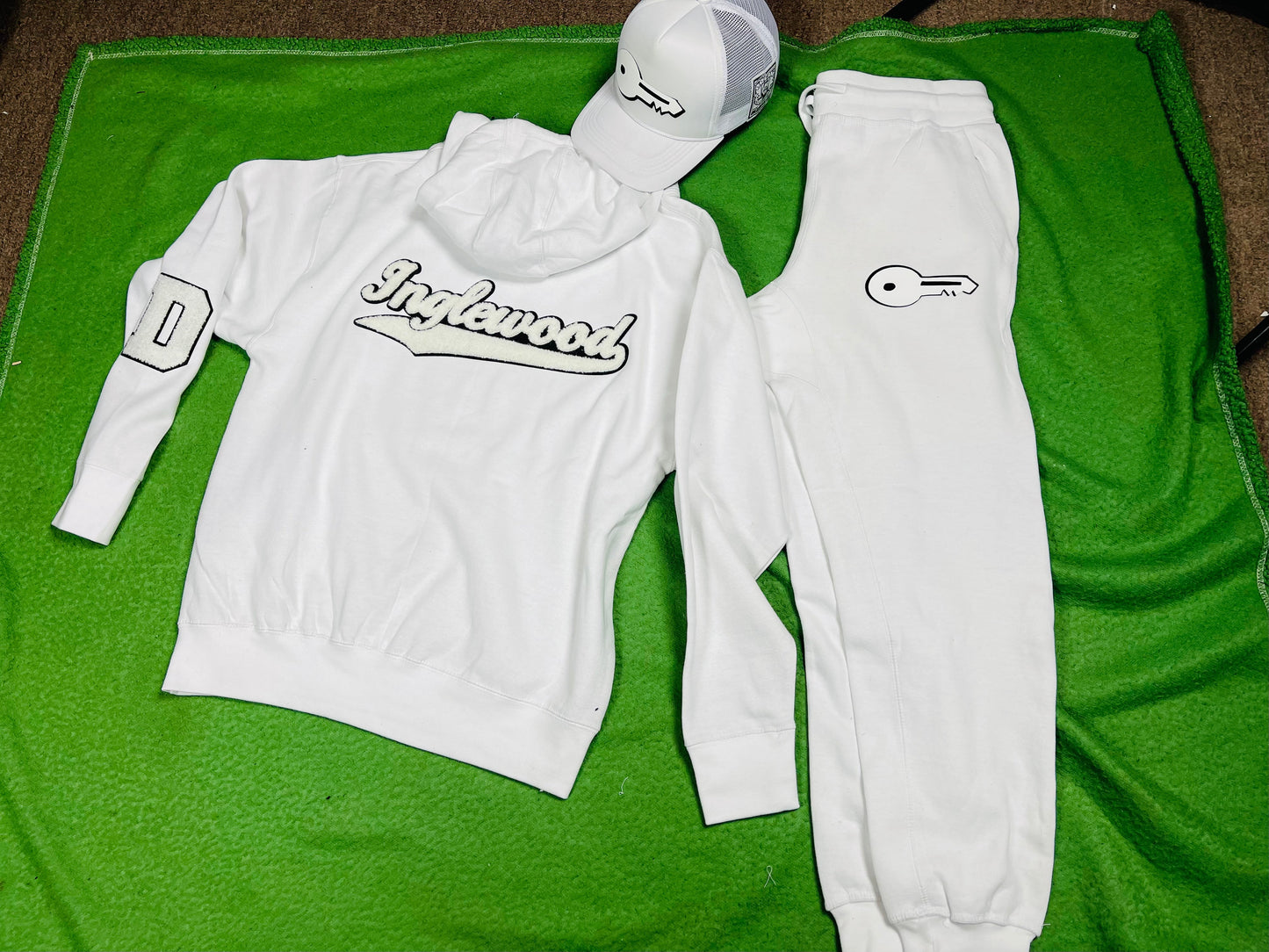 GDE x 777 White Chenille Sweat Suit