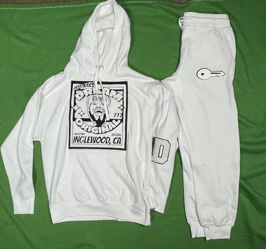 GDE x 777 White Chenille Sweat Suit